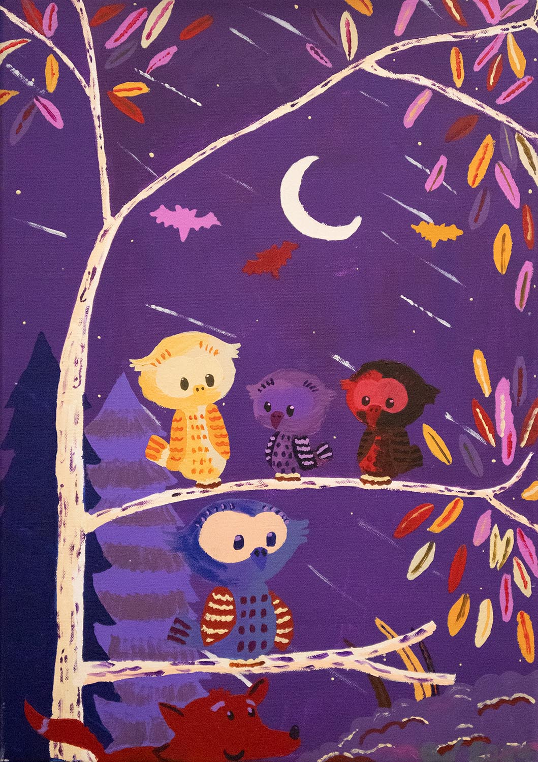 Owls Hooting at Night