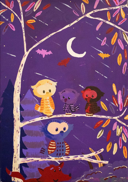 Owls Hooting at Night