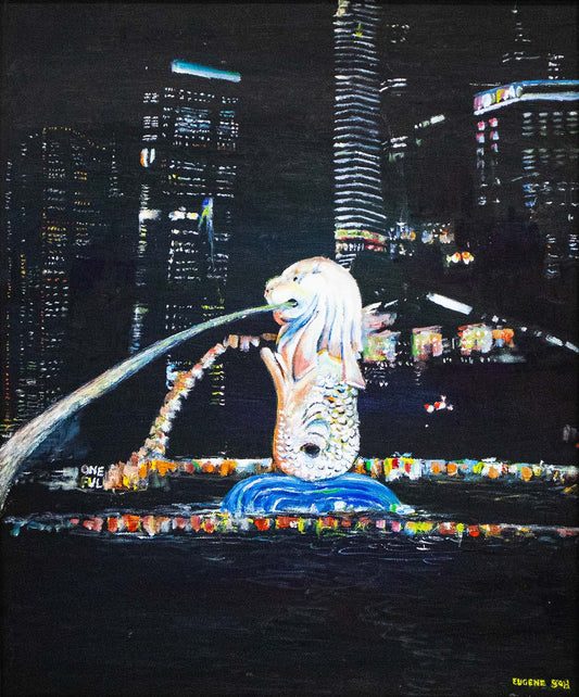 Merlion Nights: A Singaporean  Icon Illuminated