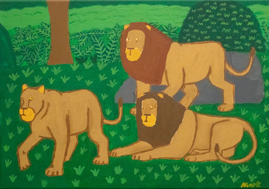 Two Lions and one Lioness